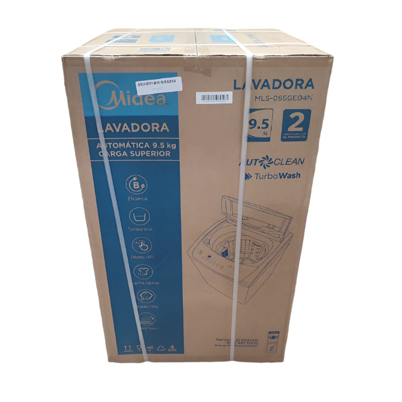 Lavadora Automática Carga Superior Midea MLS-095GE04N 9.5kg
