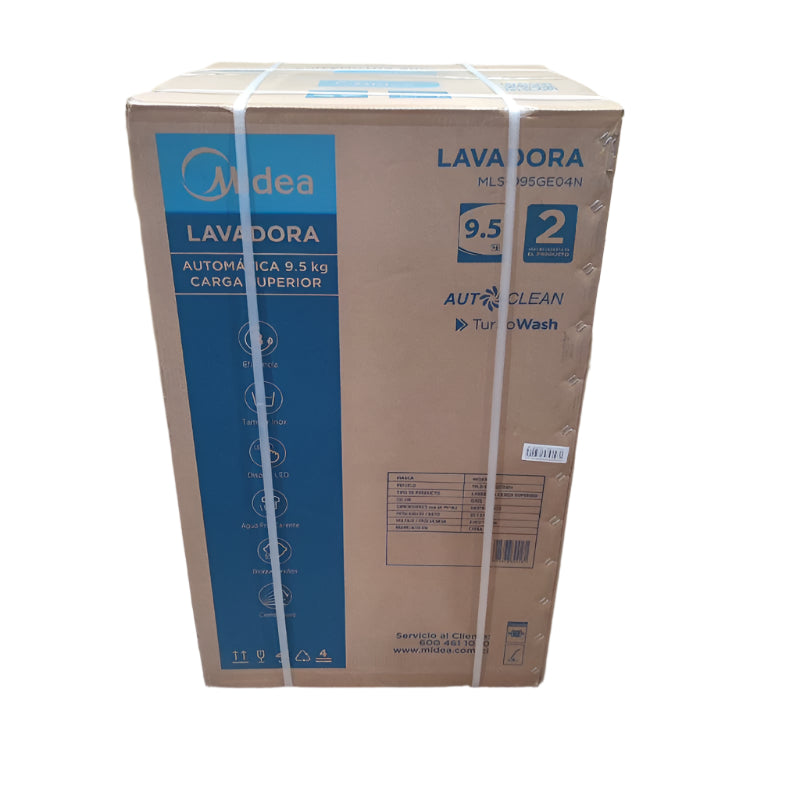 Lavadora Automática Carga Superior Midea MLS-095GE04N 9.5kg
