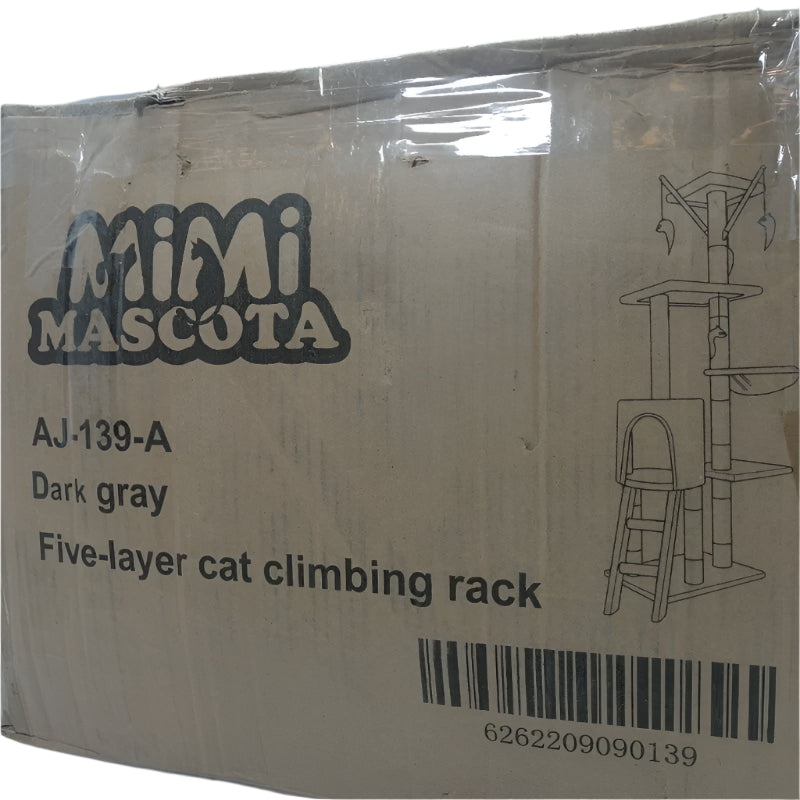 Rascador Para Gatos Generico 5 Niveles Gris