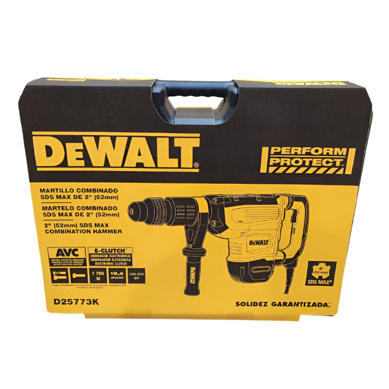 Martillo Combinado Sds Max De 2" (52mm) Dewalt D25773k 1700w