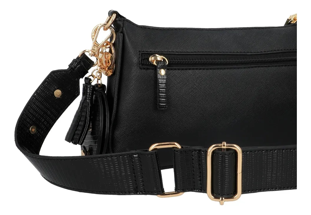 Bandolera+ Espejo Secret Cross Bag Xs Albacete   Fw25 Negro