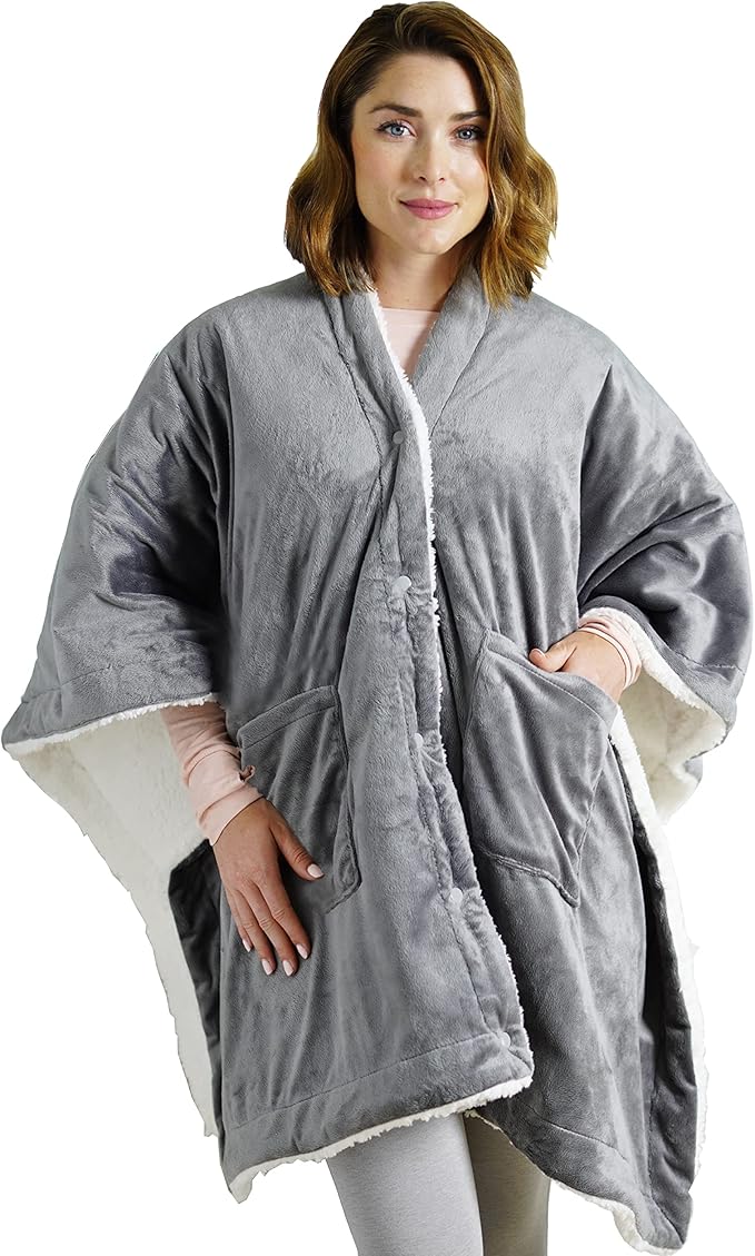 Chal Térmico De Felpa Pure Enrichment Pehtshl-G Gris