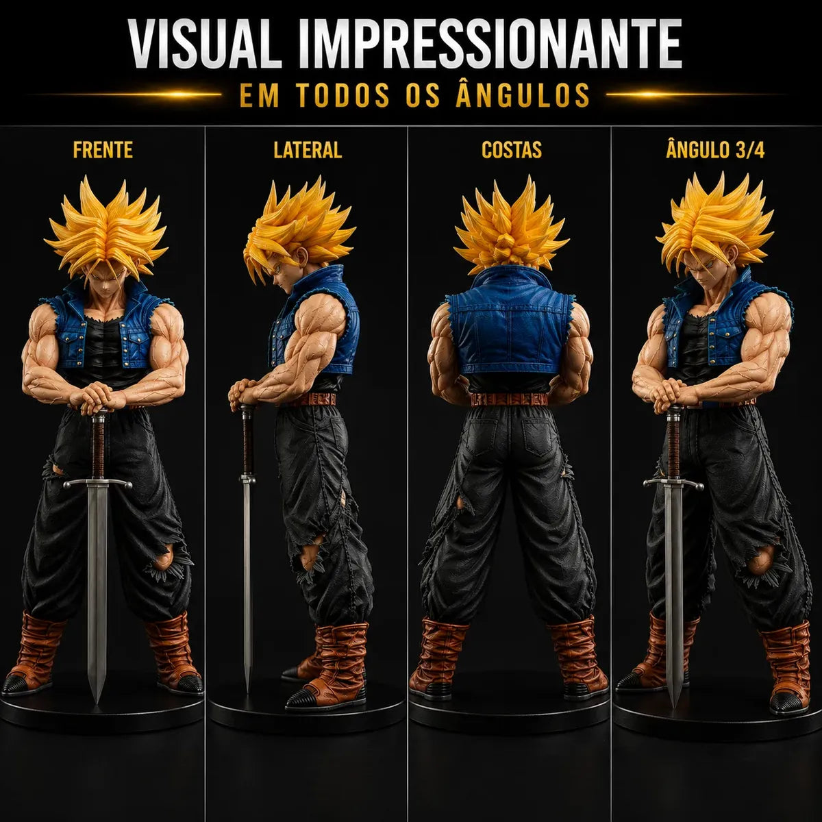 Figura de Colección Dragon Ball Trunks Super Saiyajin 25 cm