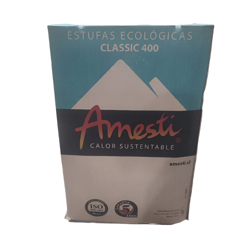 Estufa A Leña Amesti Classic 400 Negro Satinado
