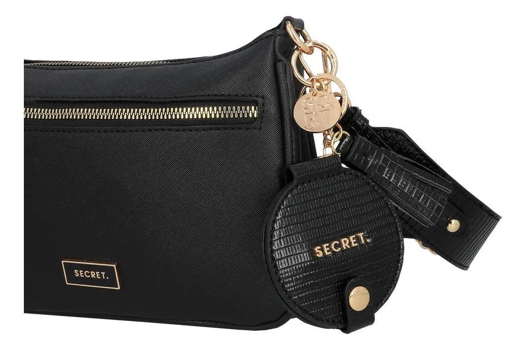Bandolera+ Espejo Secret Cross Bag Xs Albacete   Fw25 Negro