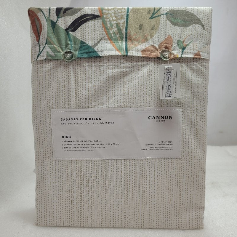 Juego De Sabanas 200 Hilos Cannon Rainforest King