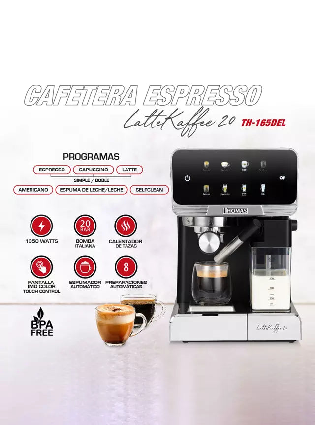 Cafetera Espresso Thomas TH-165DEL Negro