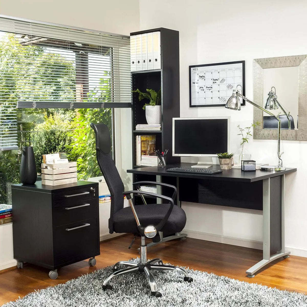Silla de Escritorio Ejecutiva Just Home Collection Malla Negra