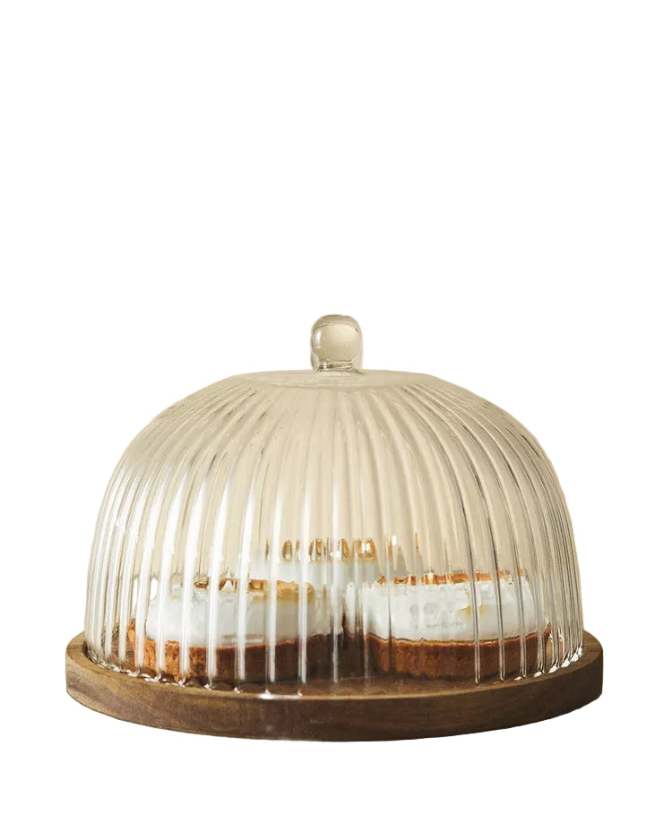 FUENTE TARTAS BOROSILICATO MADERA ZARA HOME 14X22X22 CM