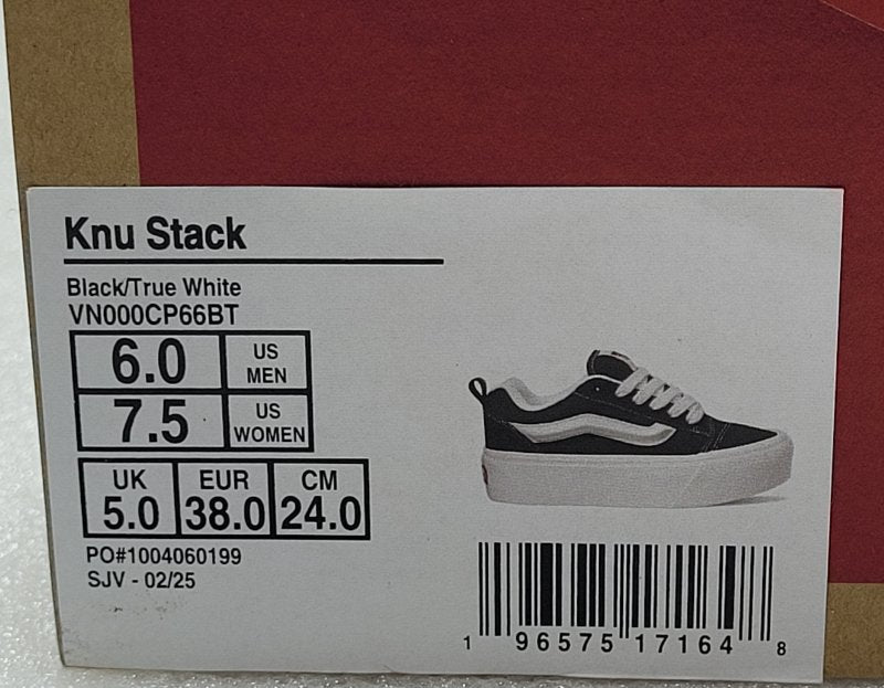 Zapatilla Vans Knu Stack Blanco/Negro EUR 38 Mujer