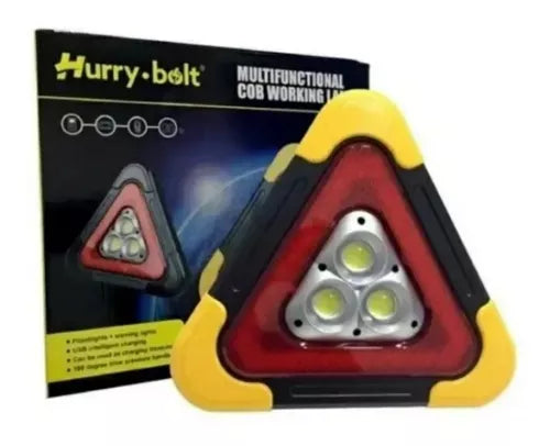 Triangulo Vehicular  Emergencia Hurry Bolt Carga Solar Blanco