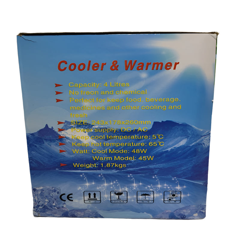 Cooler Electrico Generico De Auto Celeste 4 Ltrs