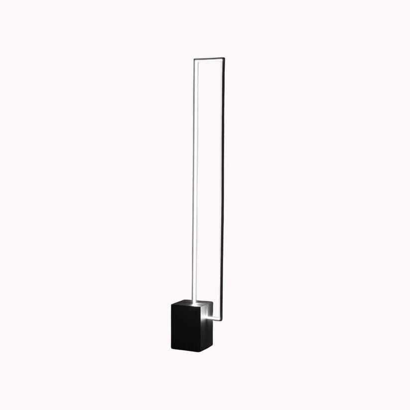 Lampara De Pie Led Santu Rectangular Negro