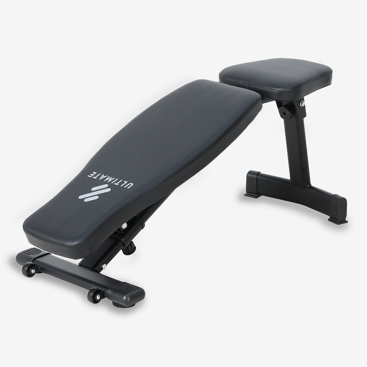 Banco Multifuncional Inclinable Plano Slim Ultimate Fitness Negro
