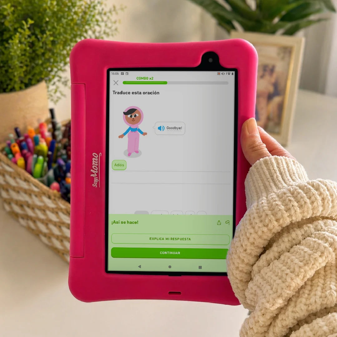 Tablet para Niños + Carcasa Soy Mono Pro 2.0 64 GB + 4 GB, Rosado