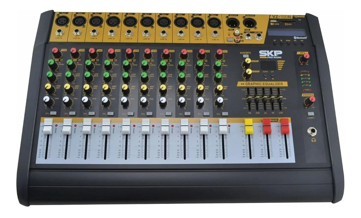 POWERED MIXER SKP PRO AUDIO VZ-100II NEGRO 2000W