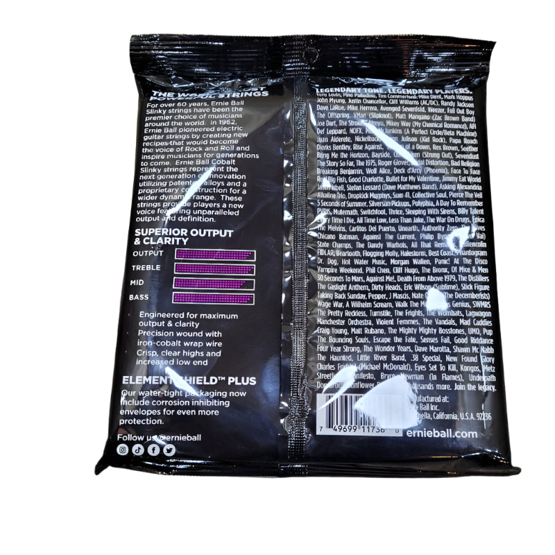 Set 5 Cuerdas Para Bajo Electrico Ernie Ball 50-135 Power Slinky Cobalt 5-String P02738