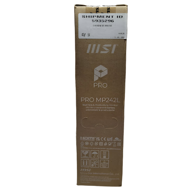Monitor Pro Msi Mp242l 23.8 Pulgadas 1920x1080p