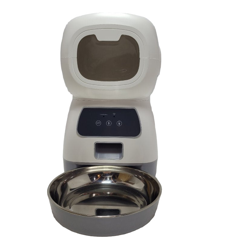 DISPENSADOR DE COMIDA AUTOMÁTICO GENERICO WIFI MODEL BLANCO 3.5L
