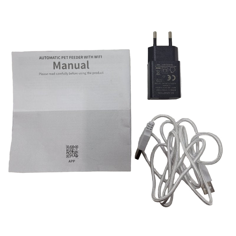 DISPENSADOR DE COMIDA AUTOMÁTICO GENERICO WIFI MODEL BLANCO 3.5L
