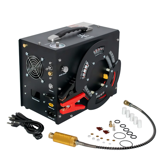 Compresor de aire PCP portátil Tuxing 4500 PSI 12V, Negro