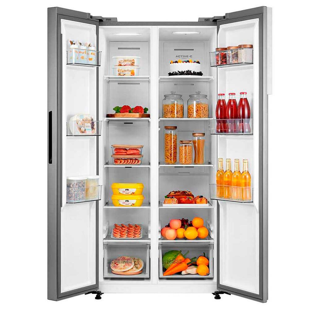 Refrigerador Midea MDRS619FGE50 Inox 460 Litros
