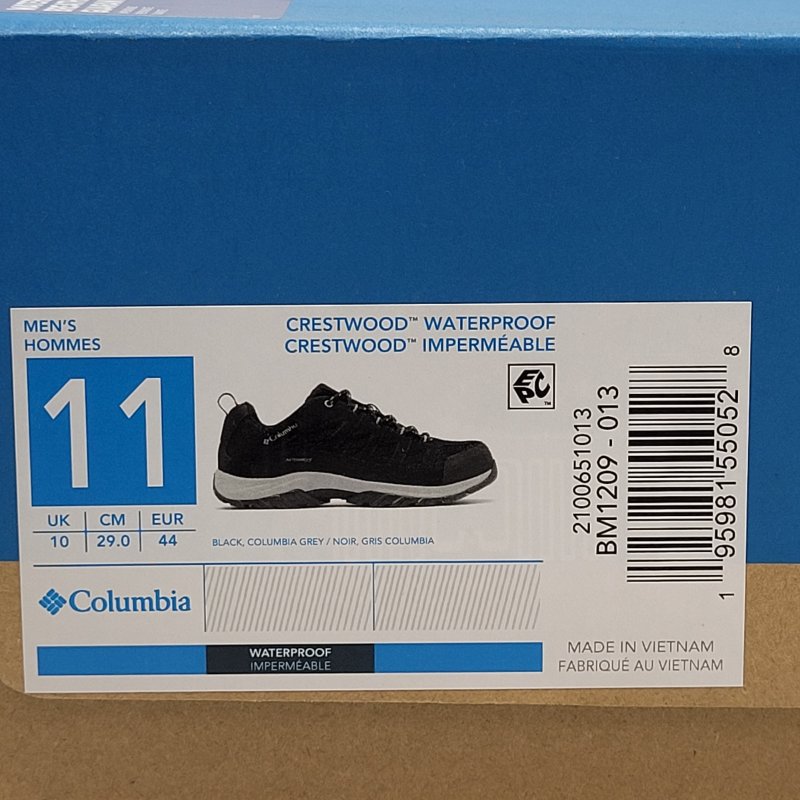 ZAPATILLA COLUMBIA BM1209-013 NEGRO 44 EUR MASCULINO