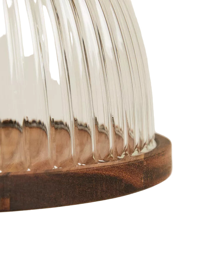 FUENTE TARTAS BOROSILICATO MADERA ZARA HOME 14X22X22 CM