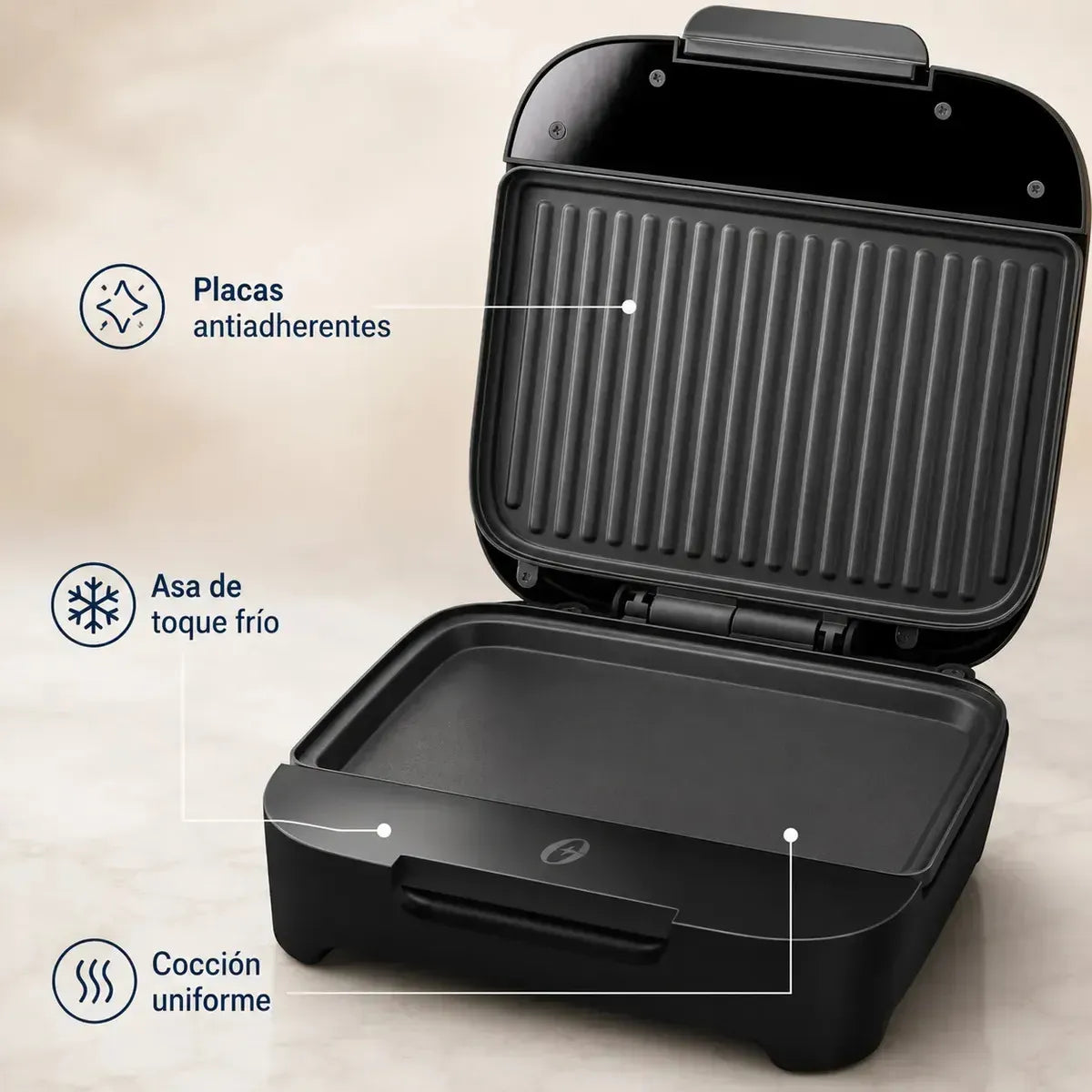 Sandwichera Oster CKSTSM400, Negro