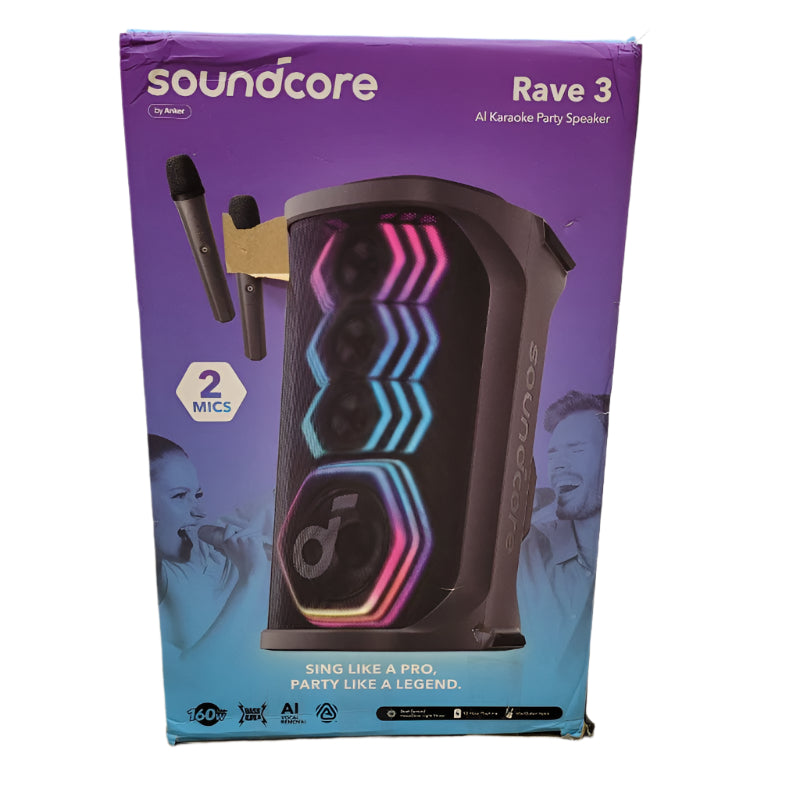 PARLANTE BLUETOOTH SOUNDCORE RAVE 3 NEGRO