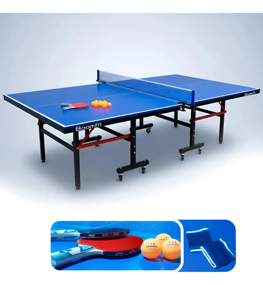 Mesa de Ping Pong Profesional Boomfit 274x152x76cm Madera Red