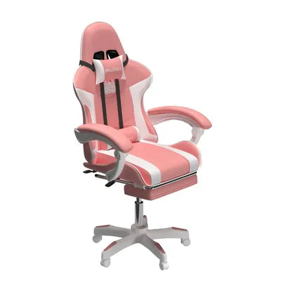 Silla Gamer Hell Castle Rosado Blanco