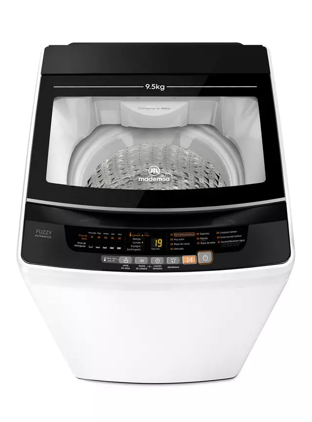 Lavadora Automática Mademsa BZG 9.5 - 9.5 Kg, Carga Superior, Color Blanco