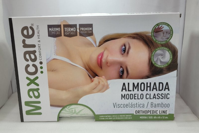 ALMOHADA VISCOELASTICA MAXCARE CLASSIC ORTHOPEDIC LINE 60 X 40 X 12