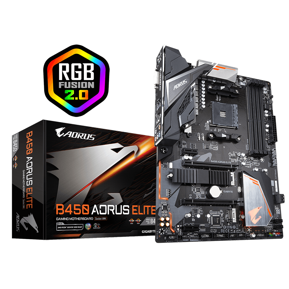 Placa Madre GAMER AORUS B450 Elite Black
