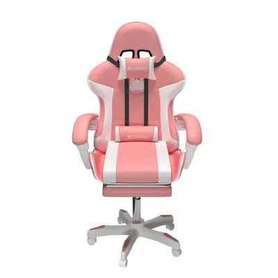 Silla Gamer Hell Castle Rosado Blanco
