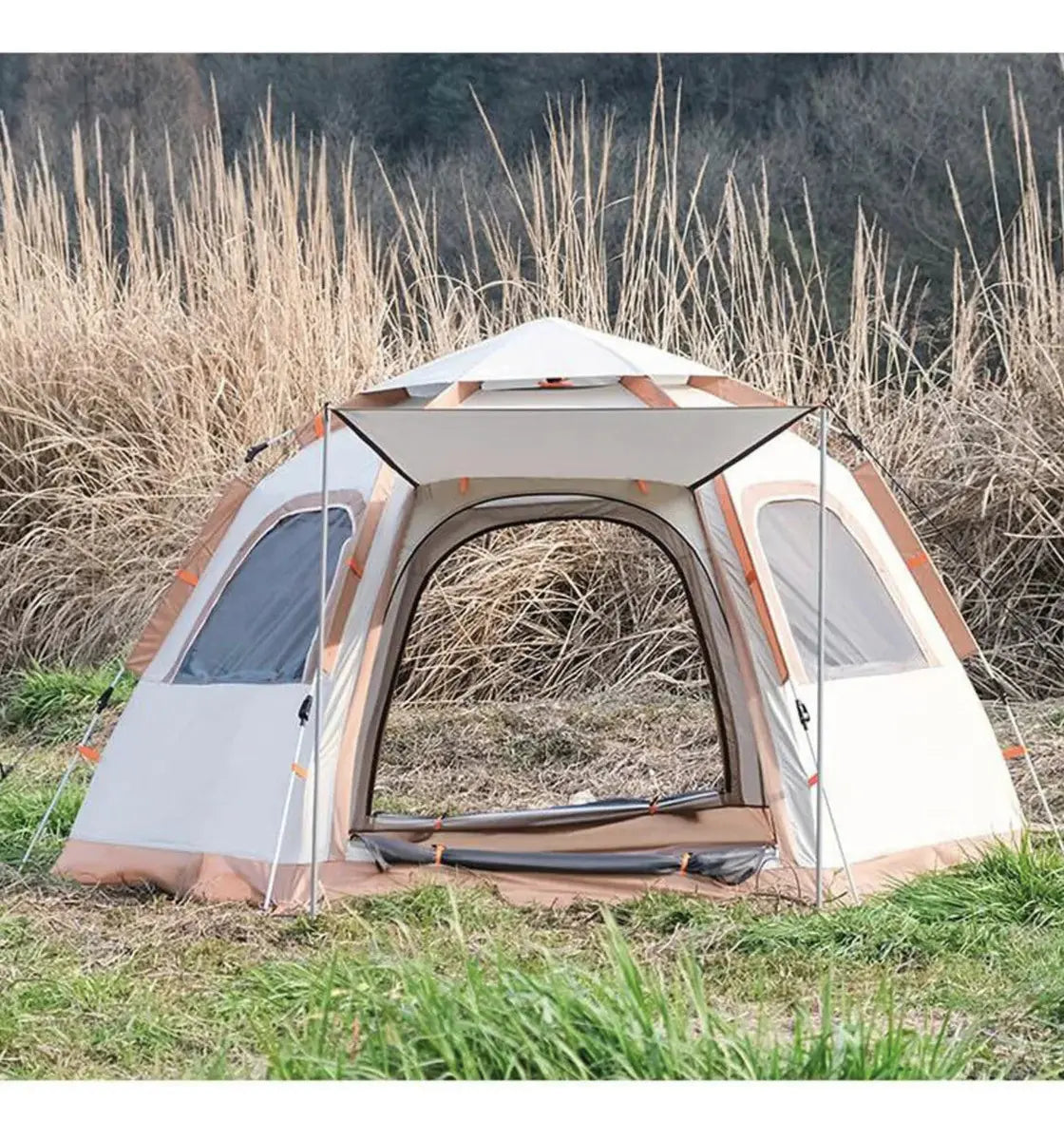Carpa Automática Hexagonal para 6 Personas 240x280x160 cm