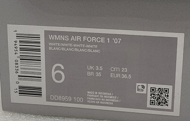 ZAPATILLAS NIKE AIR WMNS AIR FORCE 1 07 BLANCO 36.5 EUR