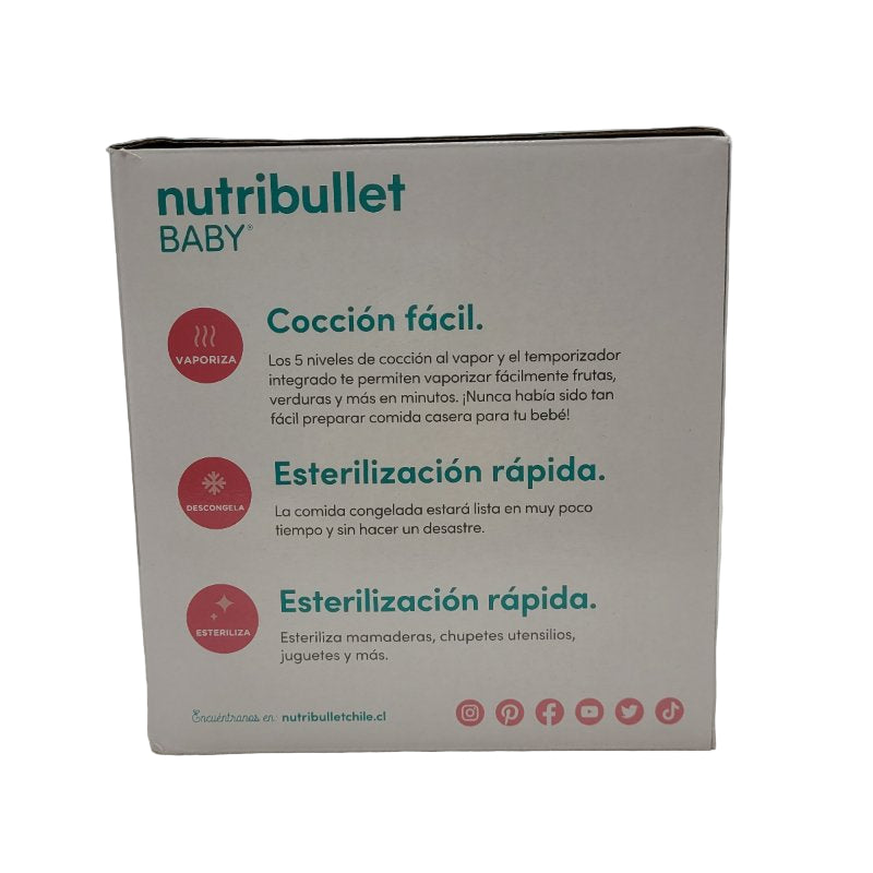 Vaporera Y Esterilizador Nutribullet Baby Bsr-0822-Bg