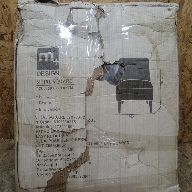 Sitial M+ Design Square Azul 59X77X82Cm