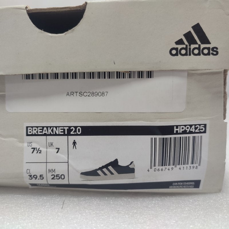 Zapatillas Adidas Breaknet 2.0 Black / White Us: 7 1/2 / Uk: 7 / Cl: 39.5 / Mm: 250