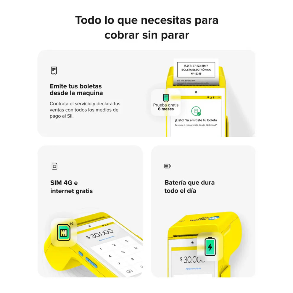 Máquina Pago Point Smart 2 Mercado Pago N950 Amarilla