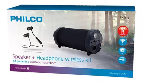 Parlante Inalambrico Philco Speaker + Headphone Wireless Kit