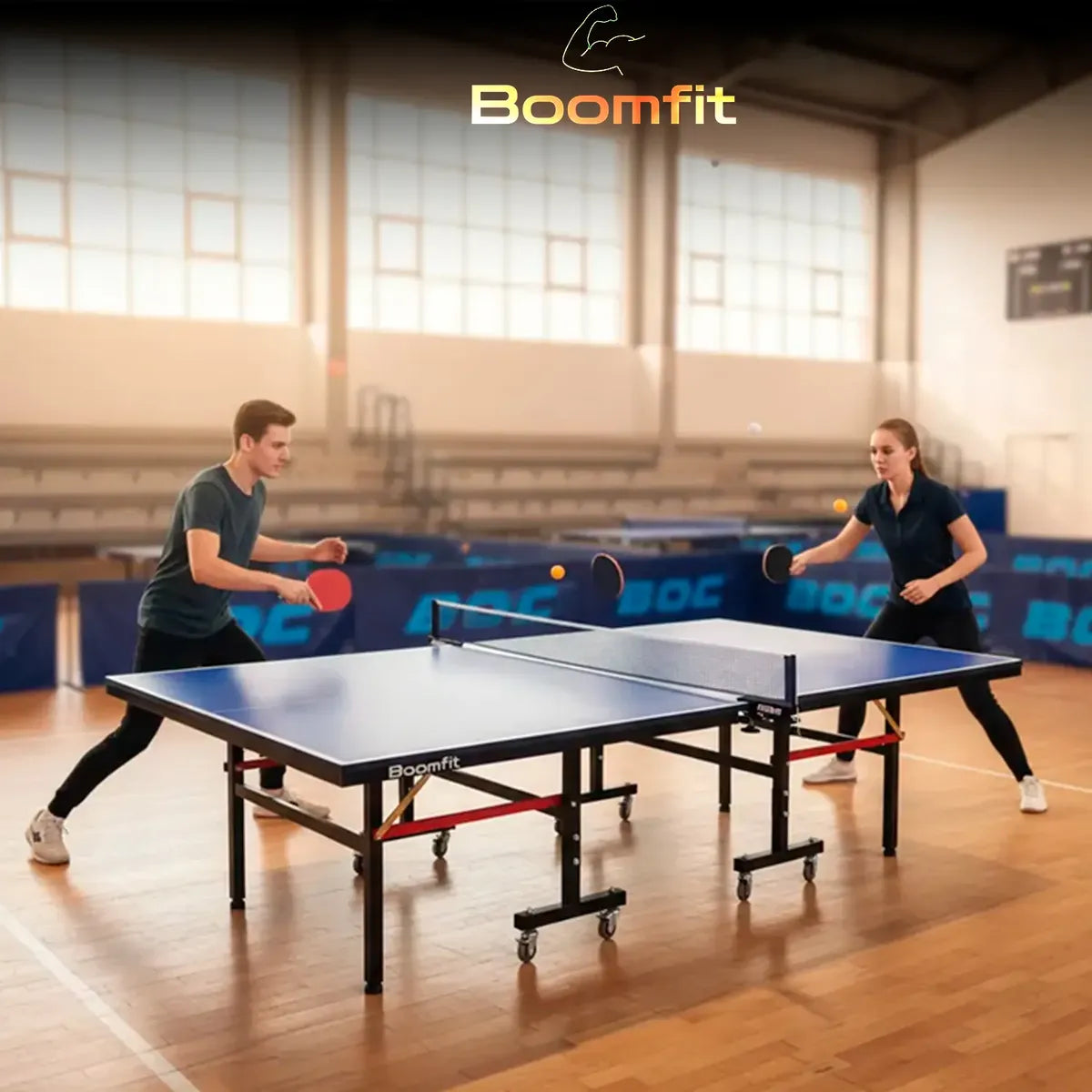 Mesa de Ping Pong Profesional Boomfit 274x152x76cm Madera Red