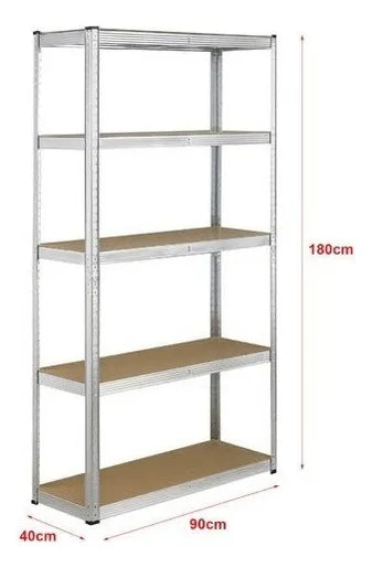 Estante Galvanizado Imsihome Organizador 5 Niveles 180x90x40cm