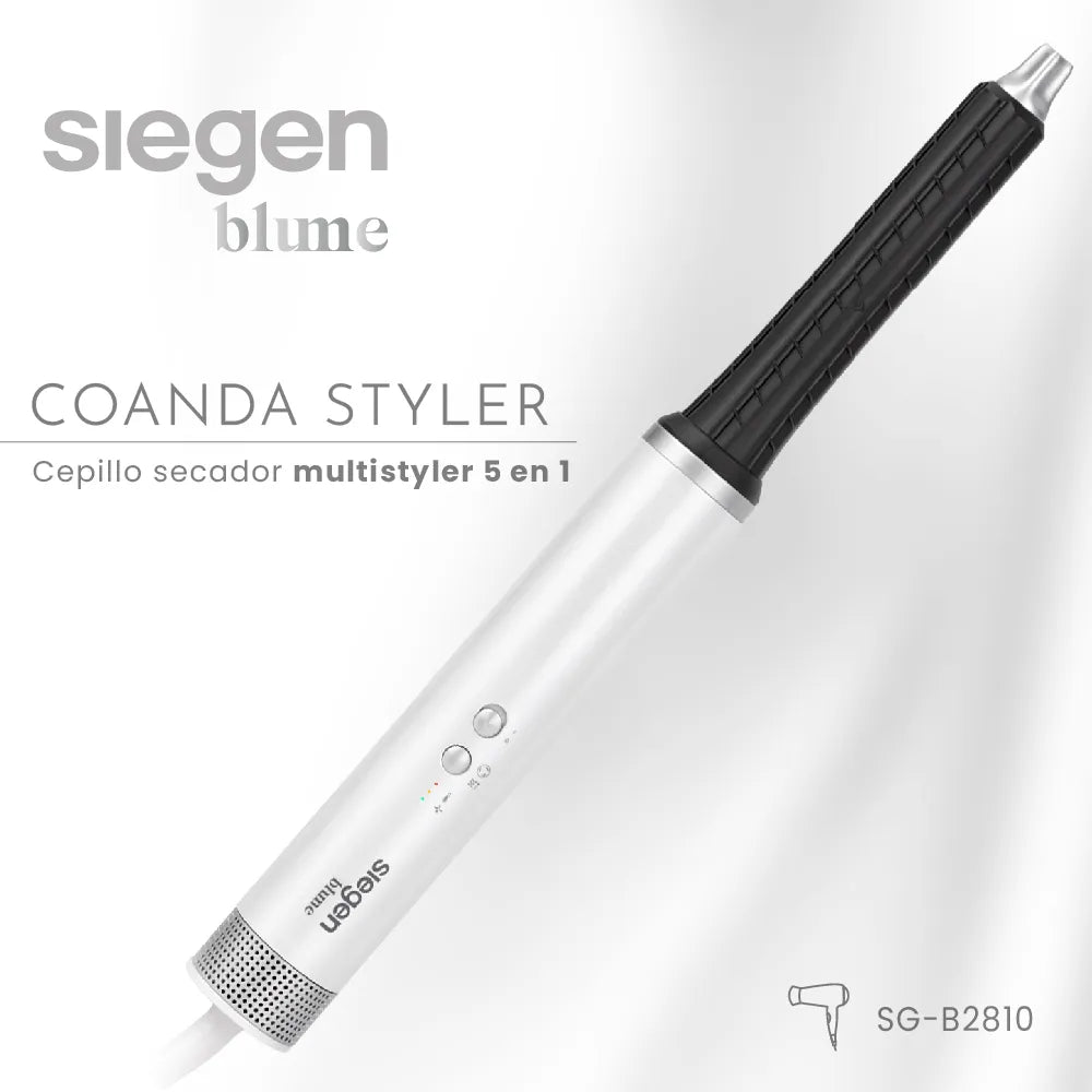 Cepillo Alisador Siegen Blume Coanda Styler 5 En 1  Sg-B2810 Blanco