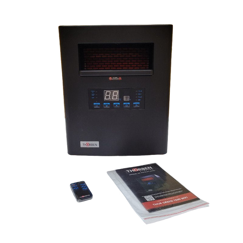 Estufa Infrarroja  Thor Smart 1500 Wifi Thorben Green 1500 Wifi Negro