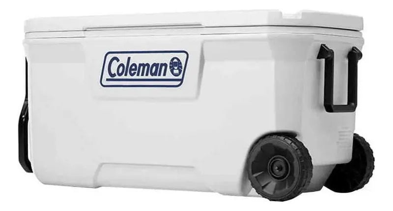 Cooler con Ruedas Coleman 100QT Marine 316 Blanco 94 Litros