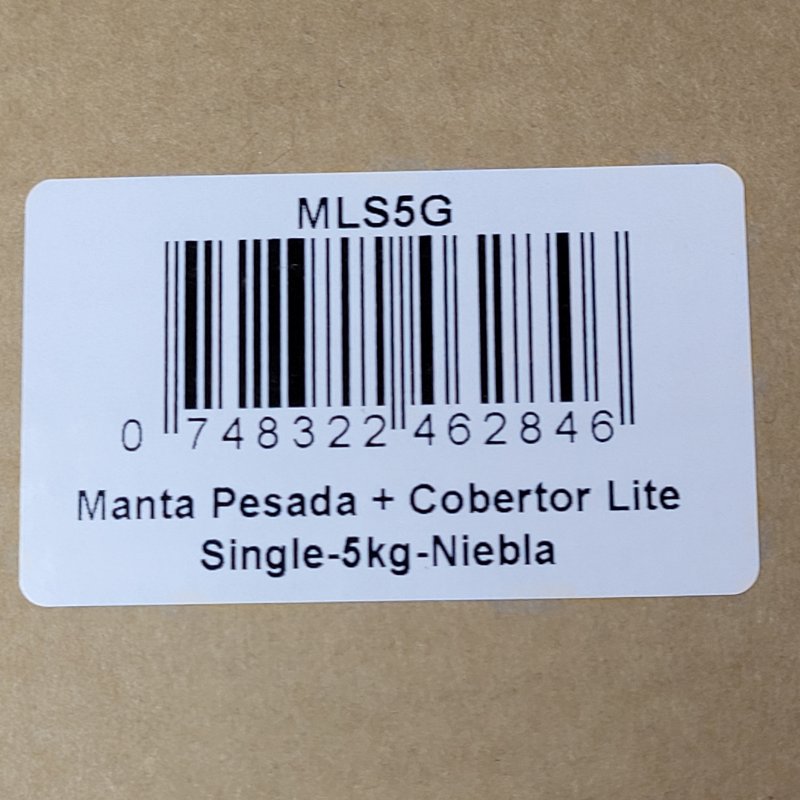 Manta Pesada + Cobertor De Bambu Hypnos Shome Mls5g Single-5 kg Niebla Beige