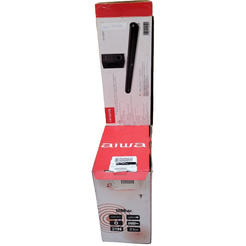 Barra De Sonido + Subwoofer Wireless Aiwa Awsbh21ww Negro 120w
